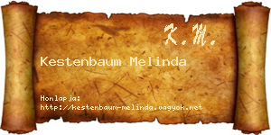 Kestenbaum Melinda névjegykártya